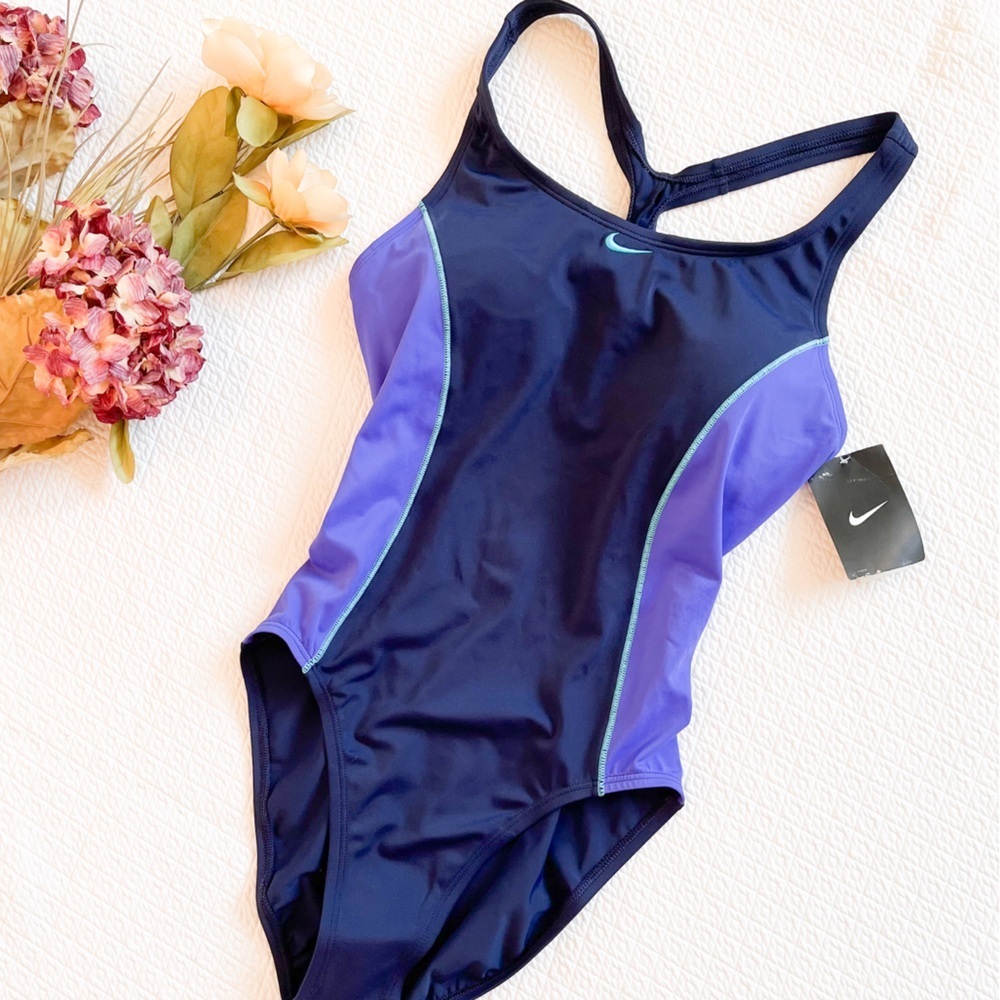 NWT NIKE Girls One Piece Racing Swimsuit Size L